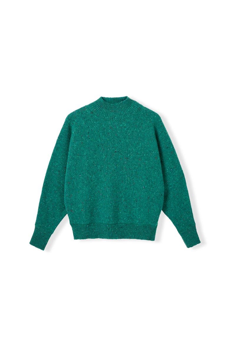 Donegal Dolman Sweater, Alternate, color, Emerald