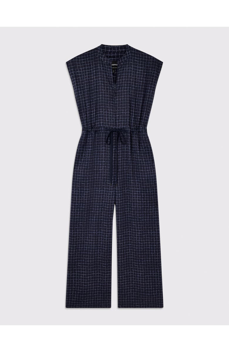 Whistles Grid Print Sleeveless Jumpsuit, Alternate, color, Blu/Multi