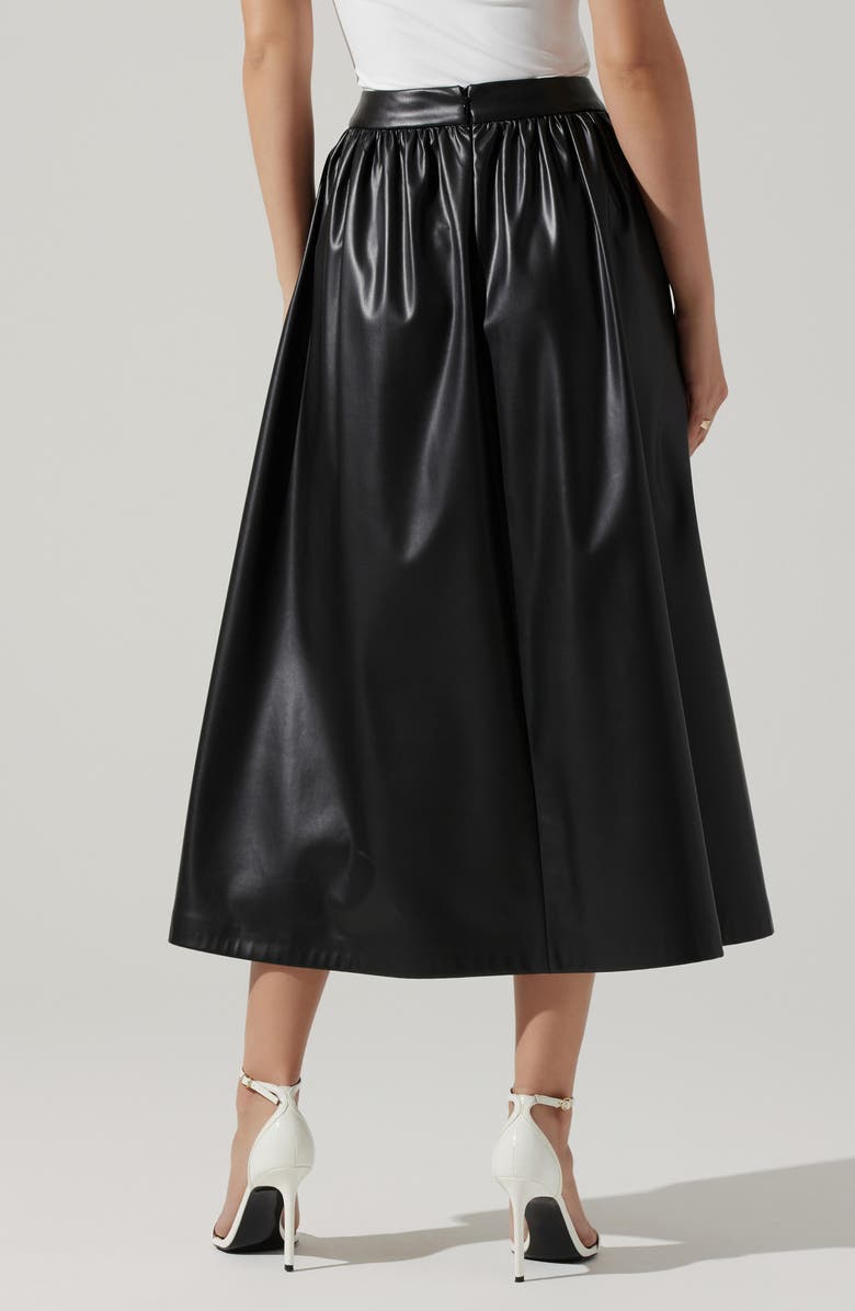 ASTR the Label Diandra High Waist Faux Leather Midi Skirt, Alternate, color, 