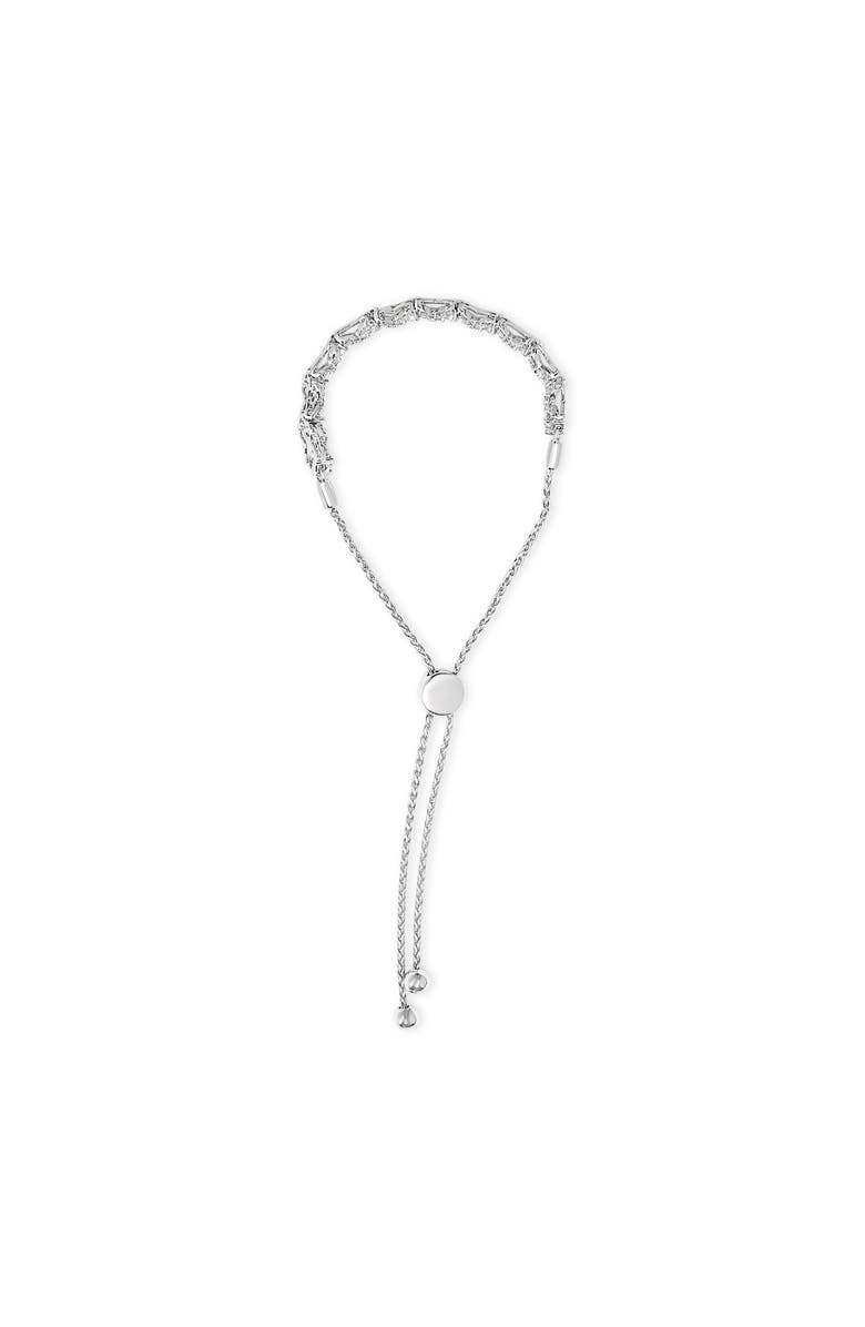 Haus of Brilliance Silver 1.0 Cttw Diamond X Link Bolo Bracelet, Alternate, color, White