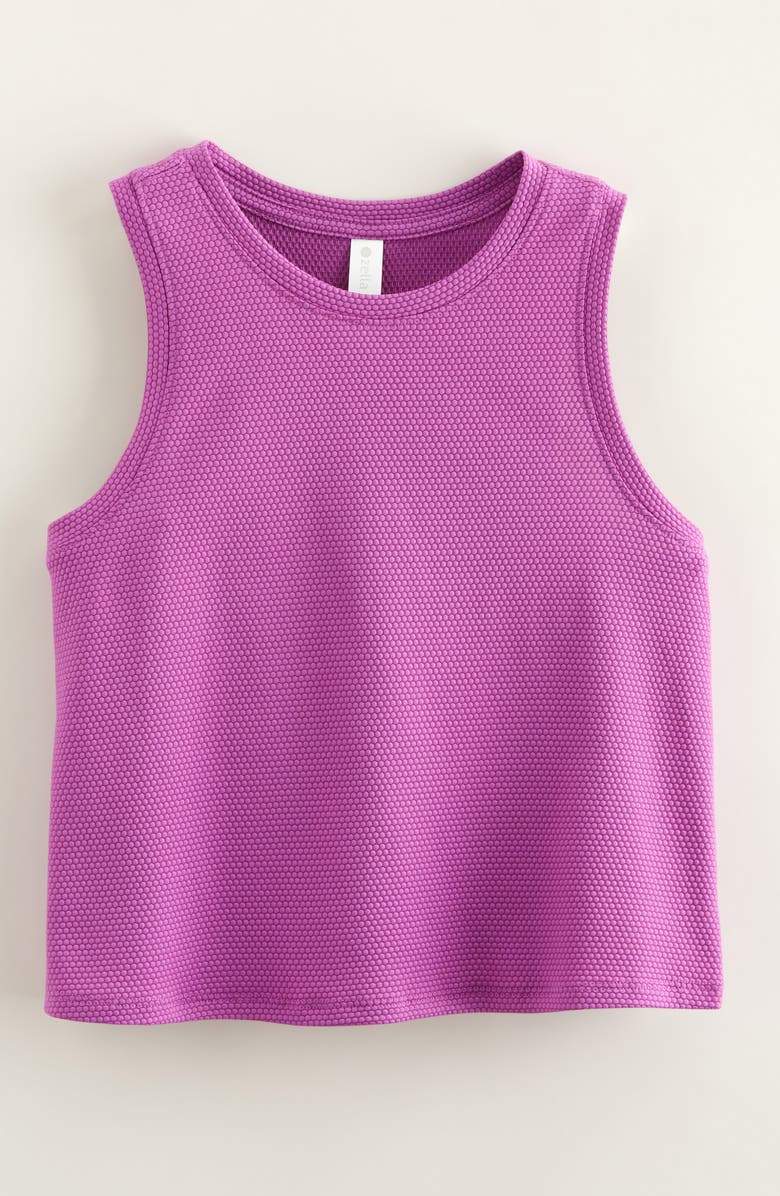 Zella Girl Kids' Tie Back Tank, Main, color, Purple Hail