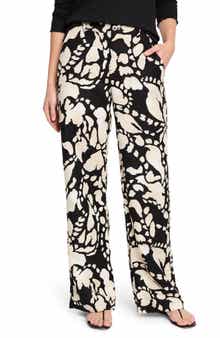 NIC+ZOE Evening Petal Wide Leg Linen Blend Pants