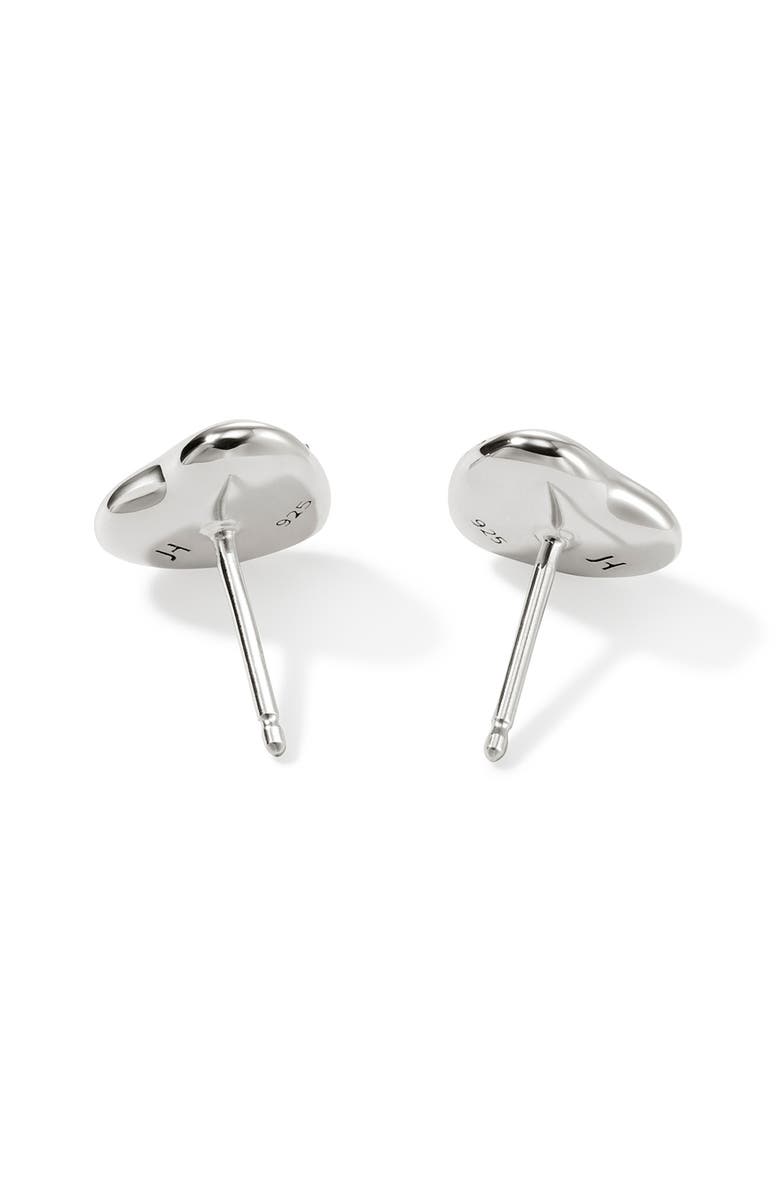 John Hardy Pebble Heart Diamond Stud Earrings, Alternate, color, 