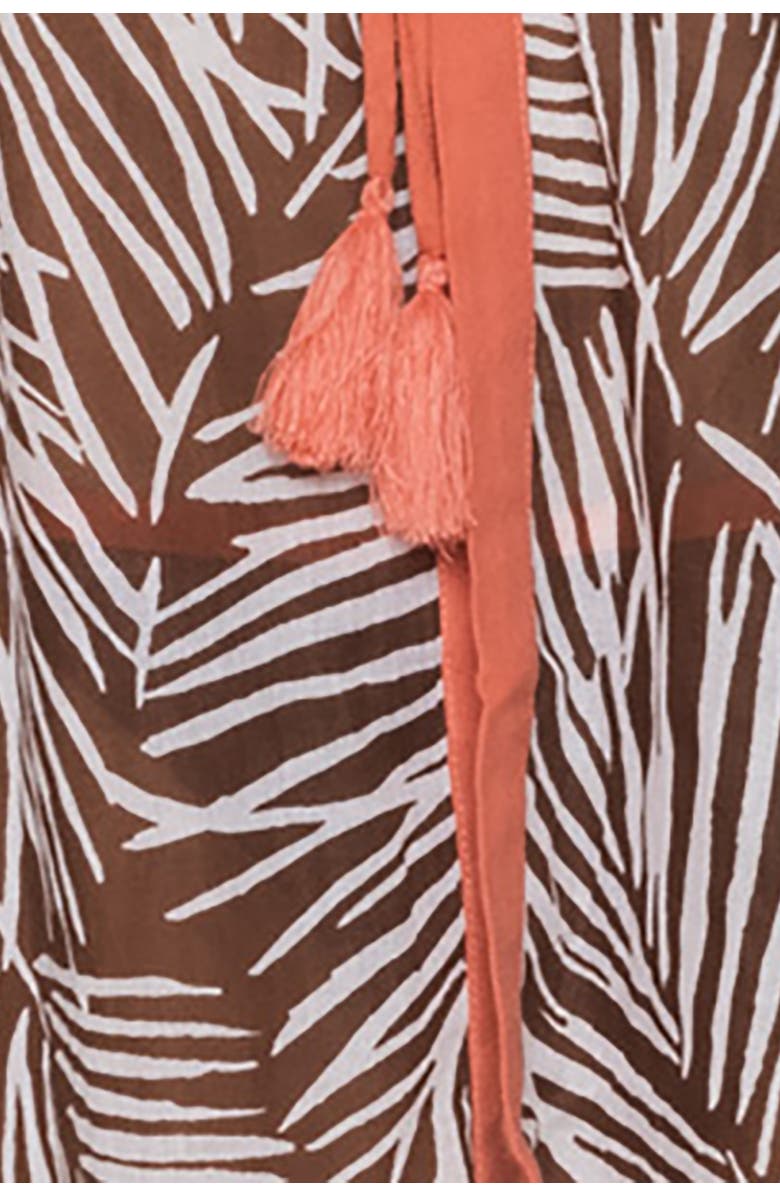 HELEN JON Open Front Caftan, Alternate, color, Paradise Palm