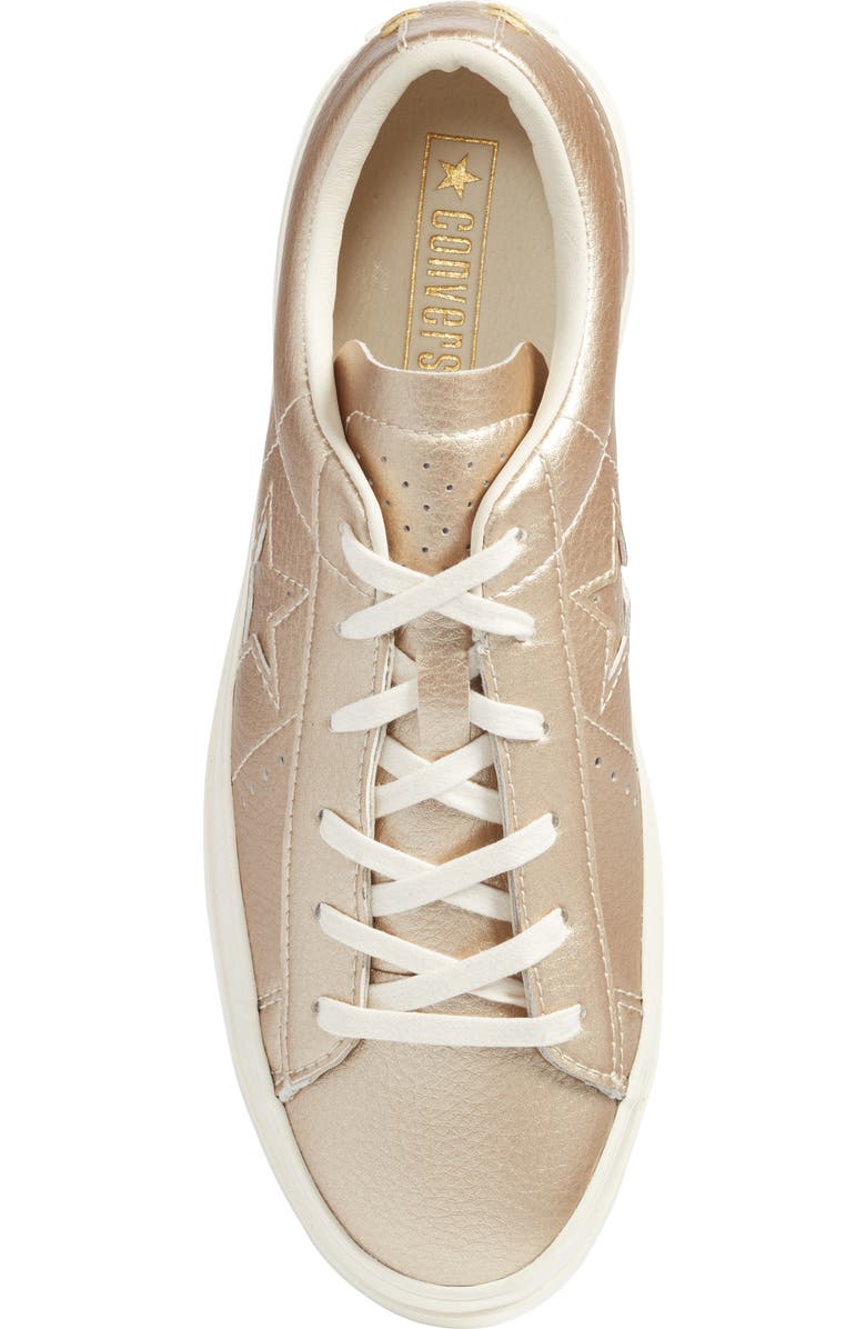 Converse Chuck Taylor<sup>®</sup> All Star<sup>®</sup> One Star Metallic Platform Sneaker, Alternate, color,