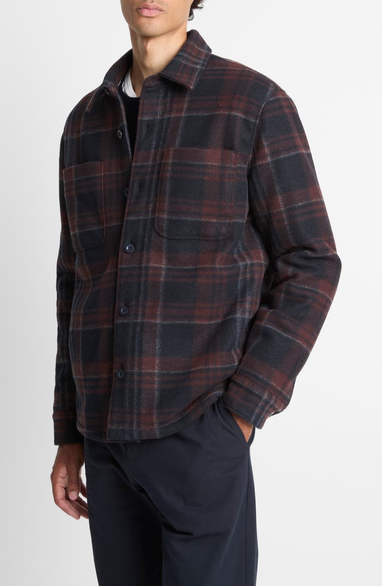 Vince Plaid Shirt Jacket, Alternate, color, Coastal Combo