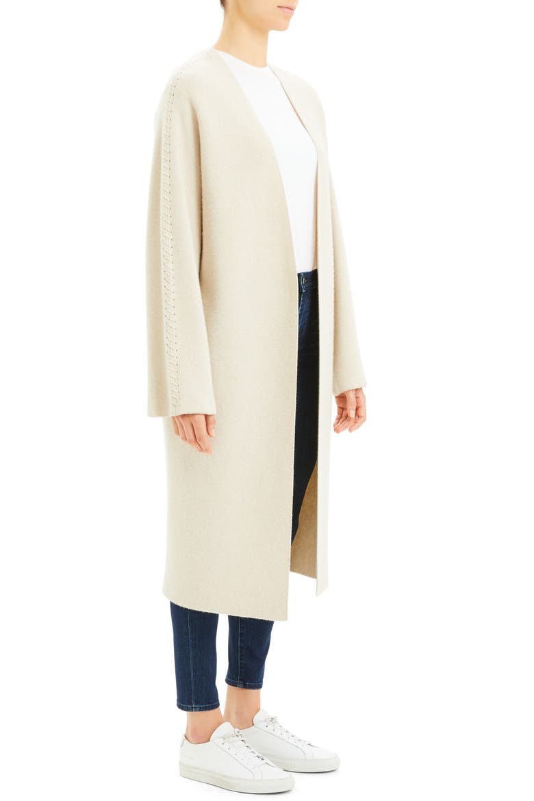 Wool & Cashmere Sweater Coat, Alternate, color, ECRU HEATHER