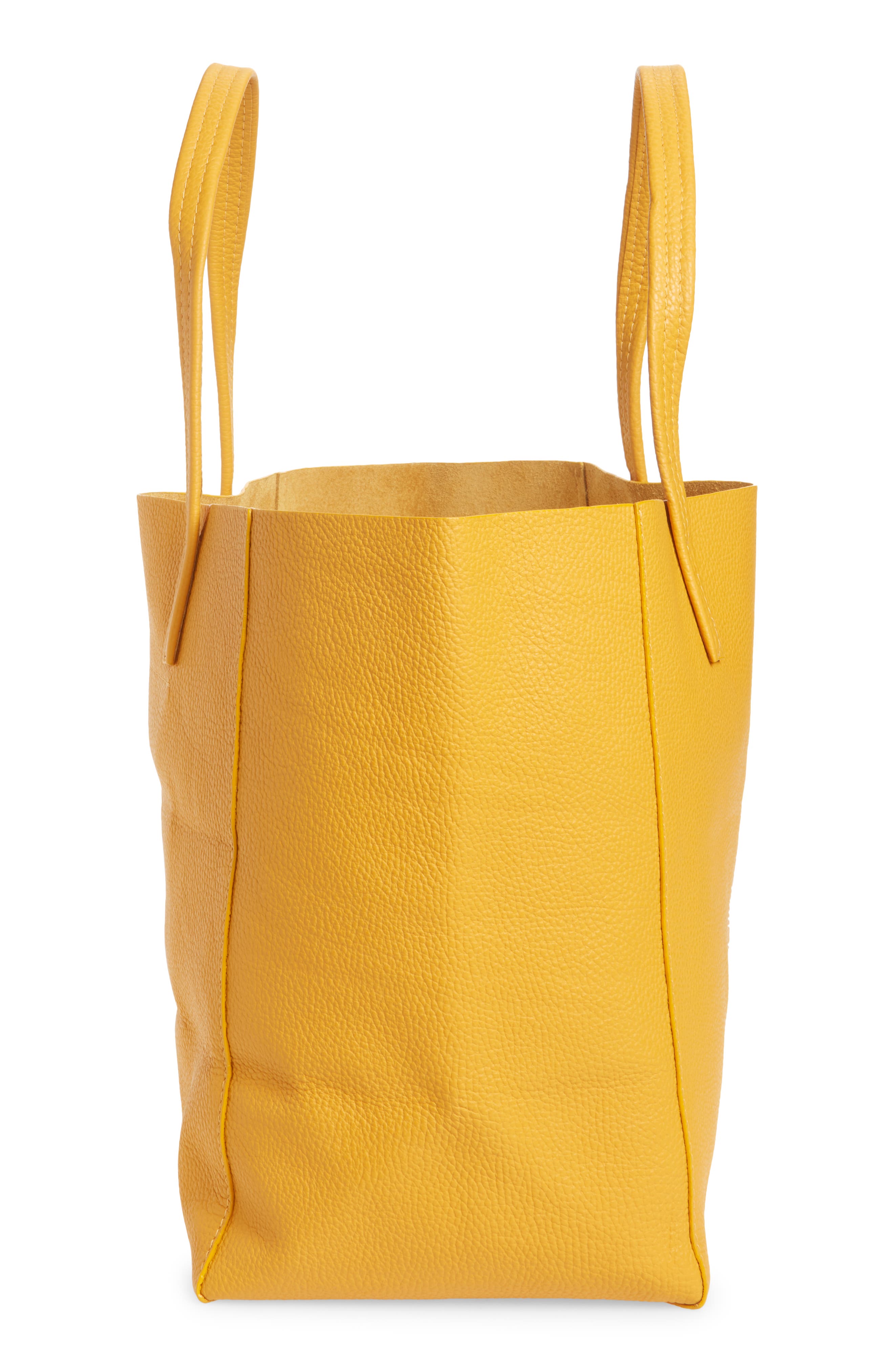 Violet Horizontal Leather Tote, Alternate, color, MUSTARD