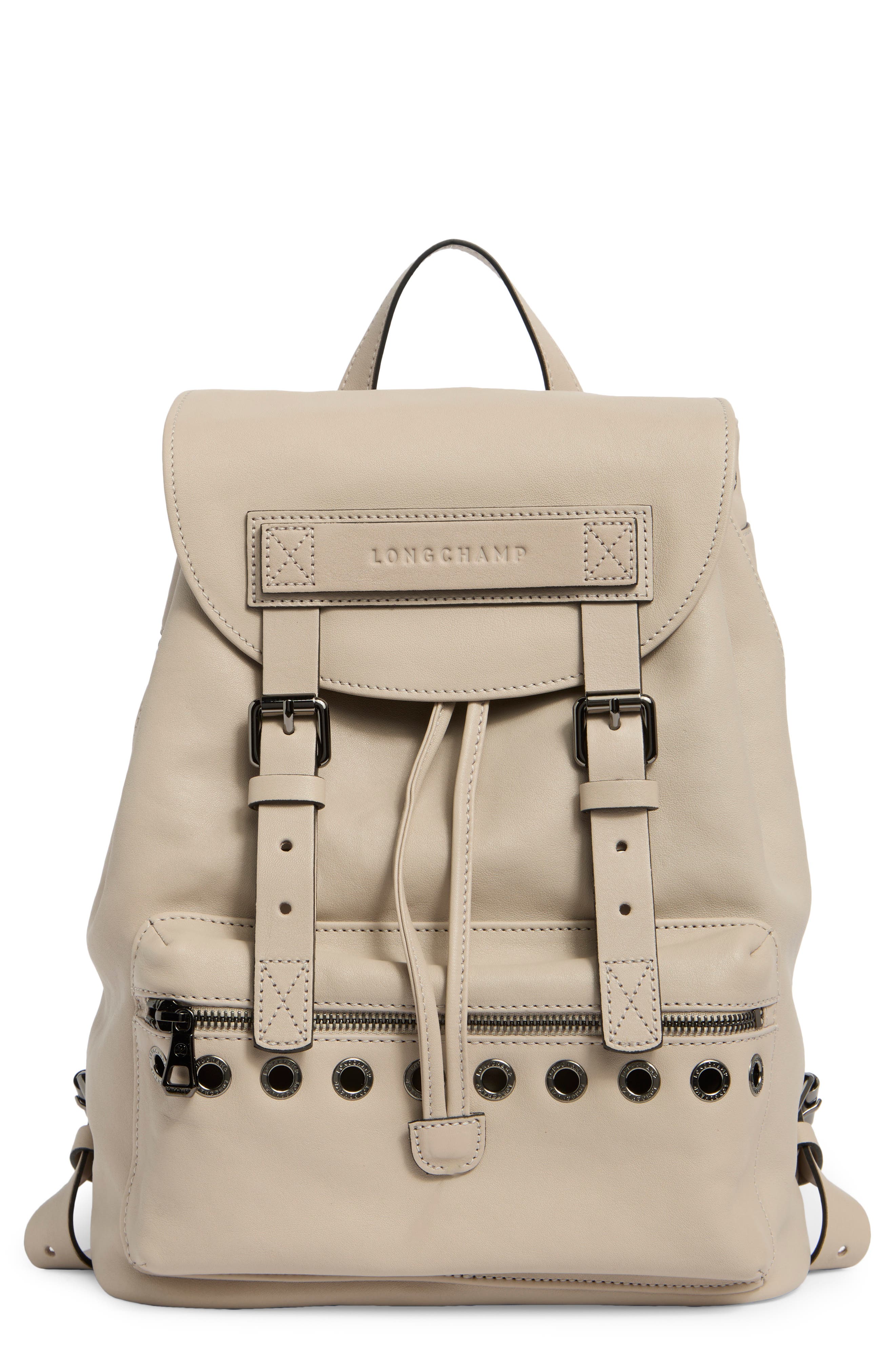 Longchamp 3D Small Grommet Stud Leather Backpack