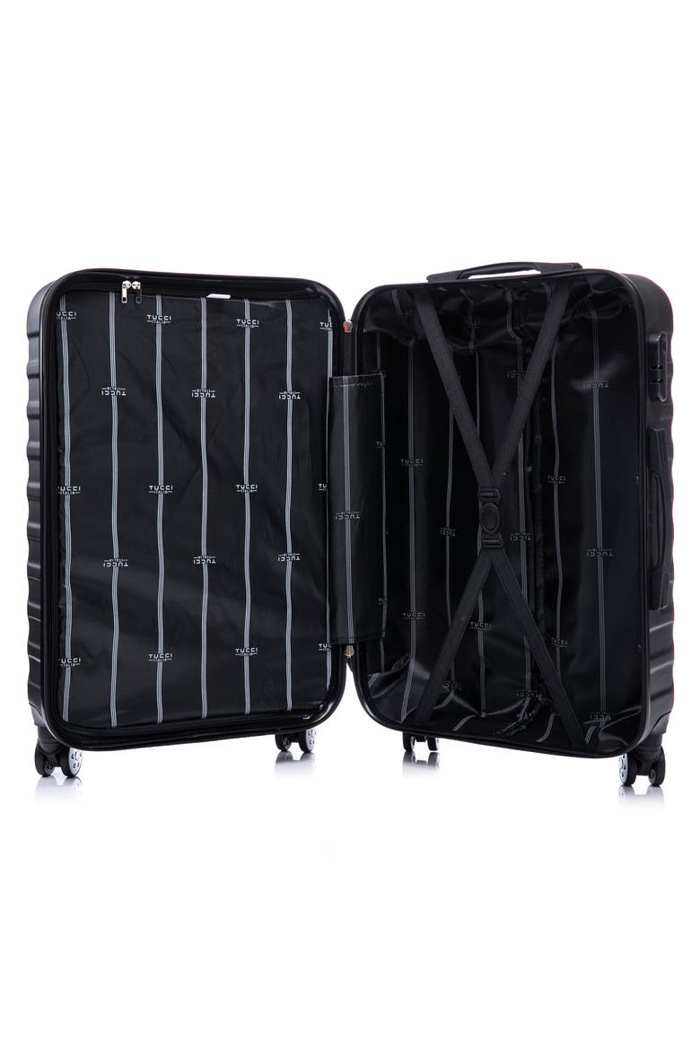Carravia Hardshell 3-Piece Spinner Luggage Set, Alternate, color, CHARCOAL