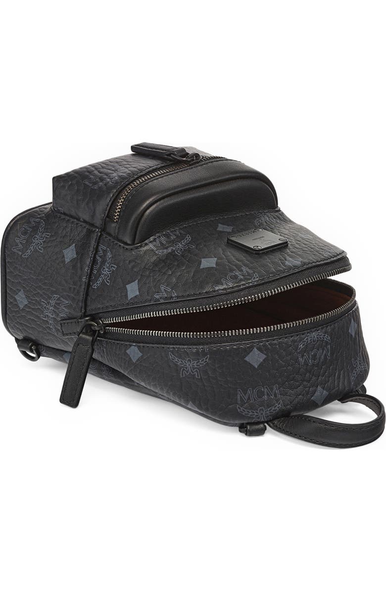 MCM Stark Crossbody Coated Canvas Mini Backpack, Alternate, color,