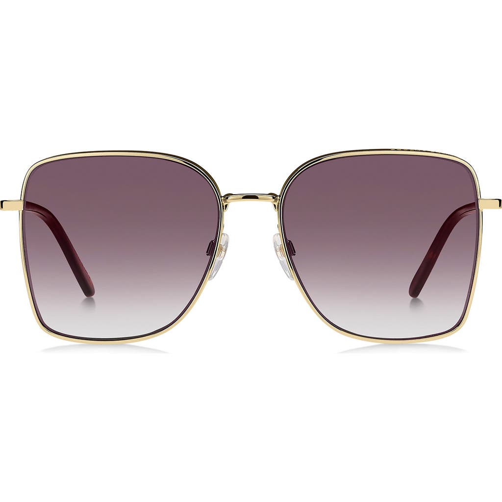 Marc Jacobs Marc 829s Metal Square Sunglasses In Gold