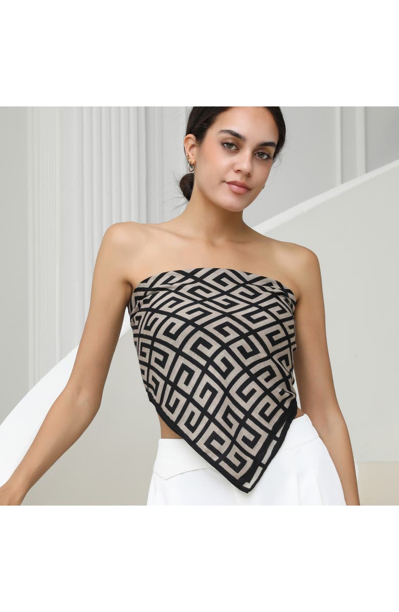 Youzey The Zoe Lightweight Neck Scarf, Alternate, color, Black/Tan