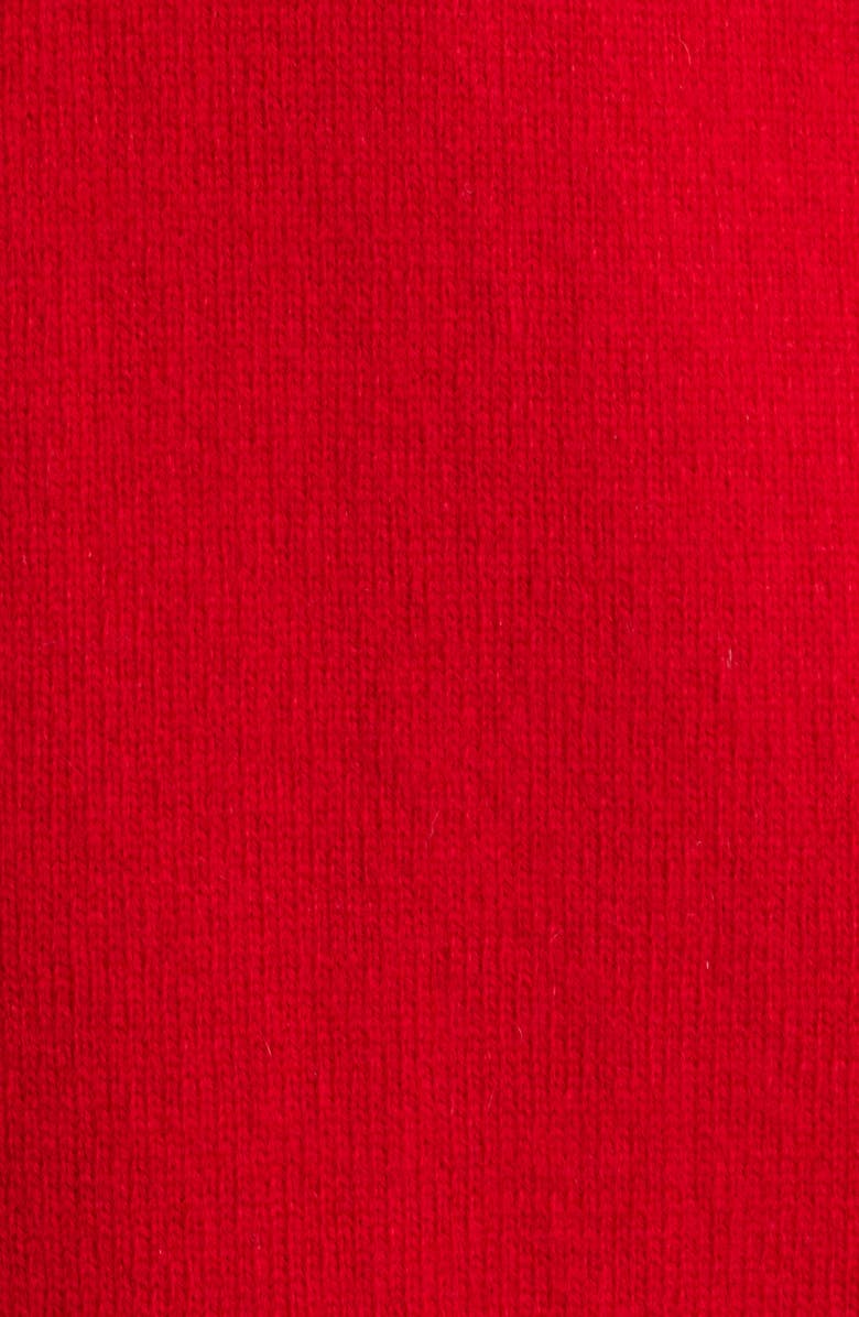 Elie Tahari The Janine Embellished Polo Sweater, Alternate, color, Red Love