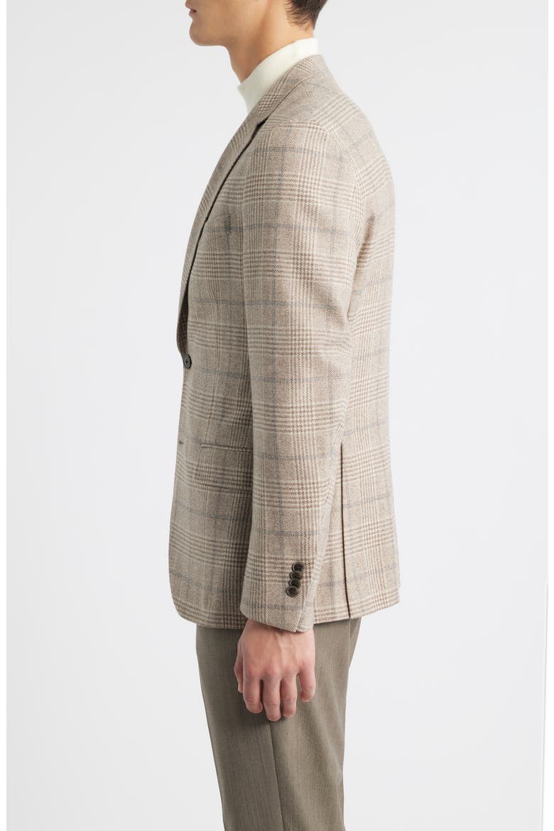 Hyperlight Soft Plaid Wool & Cashmere Sport Coat, Alternate, color, TAN