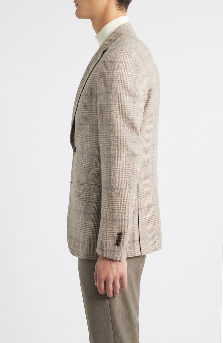 Peter Millar Hyperlight Soft Plaid Wool & Cashmere Sport Coat, Alternate, color, Tan