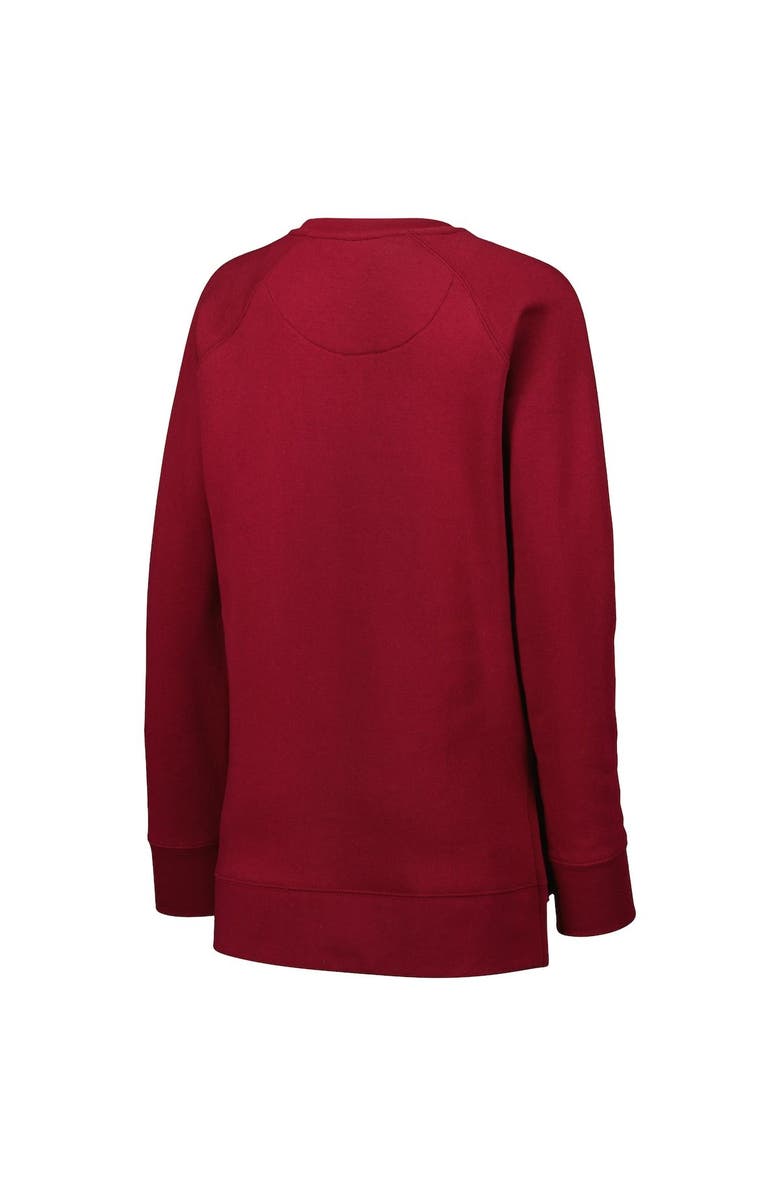 PRESSBOX Women's Pressbox Garnet South Carolina Gamecocks Steamboat Animal Print Raglan Pullover Sweatshirt, Alternate, color, 