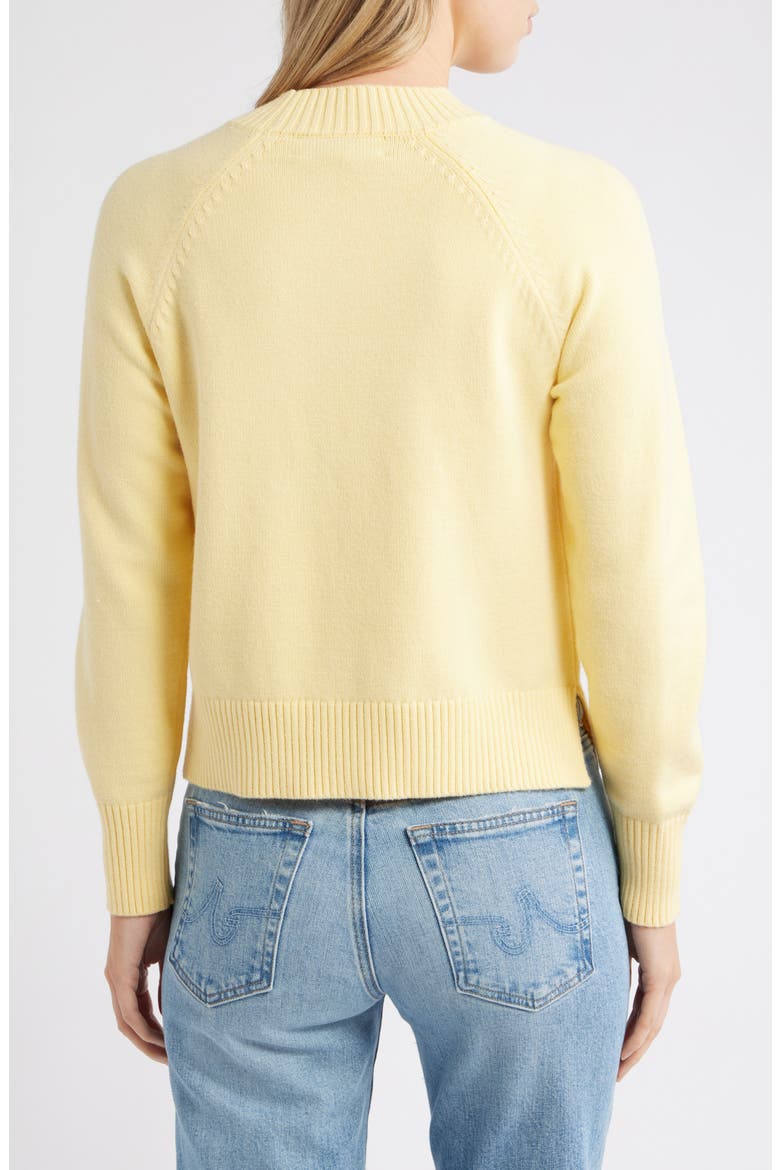 Mock Neck Raglan Sleeve Sweater, Alternate, color, SUNLIGHT
