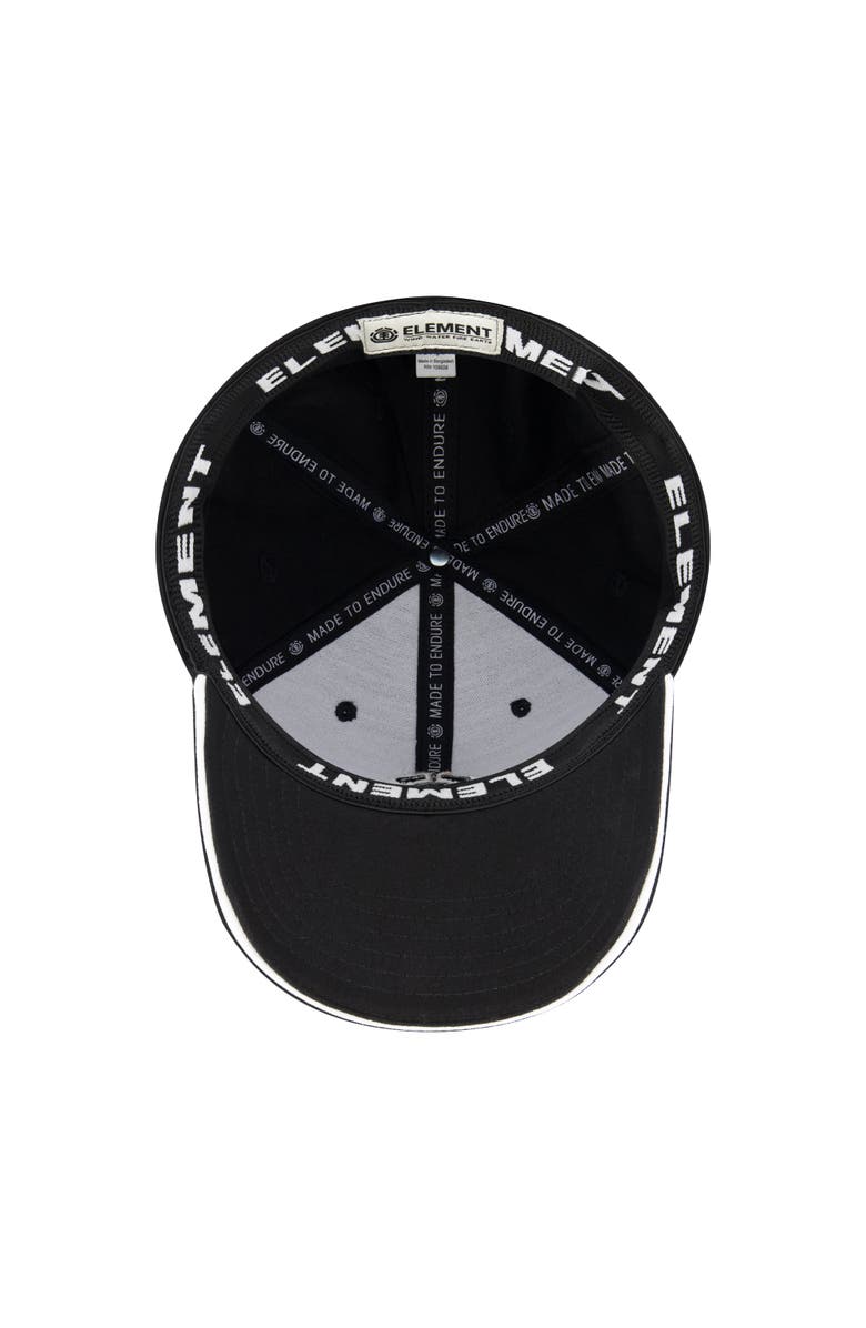 Element Stretch Fit 6-Panel Cap with Curved Visor, Alternate, color, Black