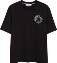 Stone Island Outline Compass Logo Organic Cotton Graphic T-Shirt