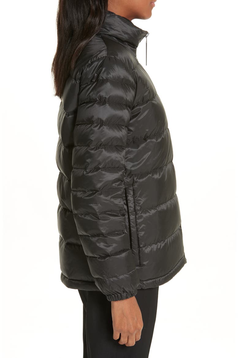 Smethwick Archive Logo Quilted Down Puffer Coat, Alternate, color, BLACK