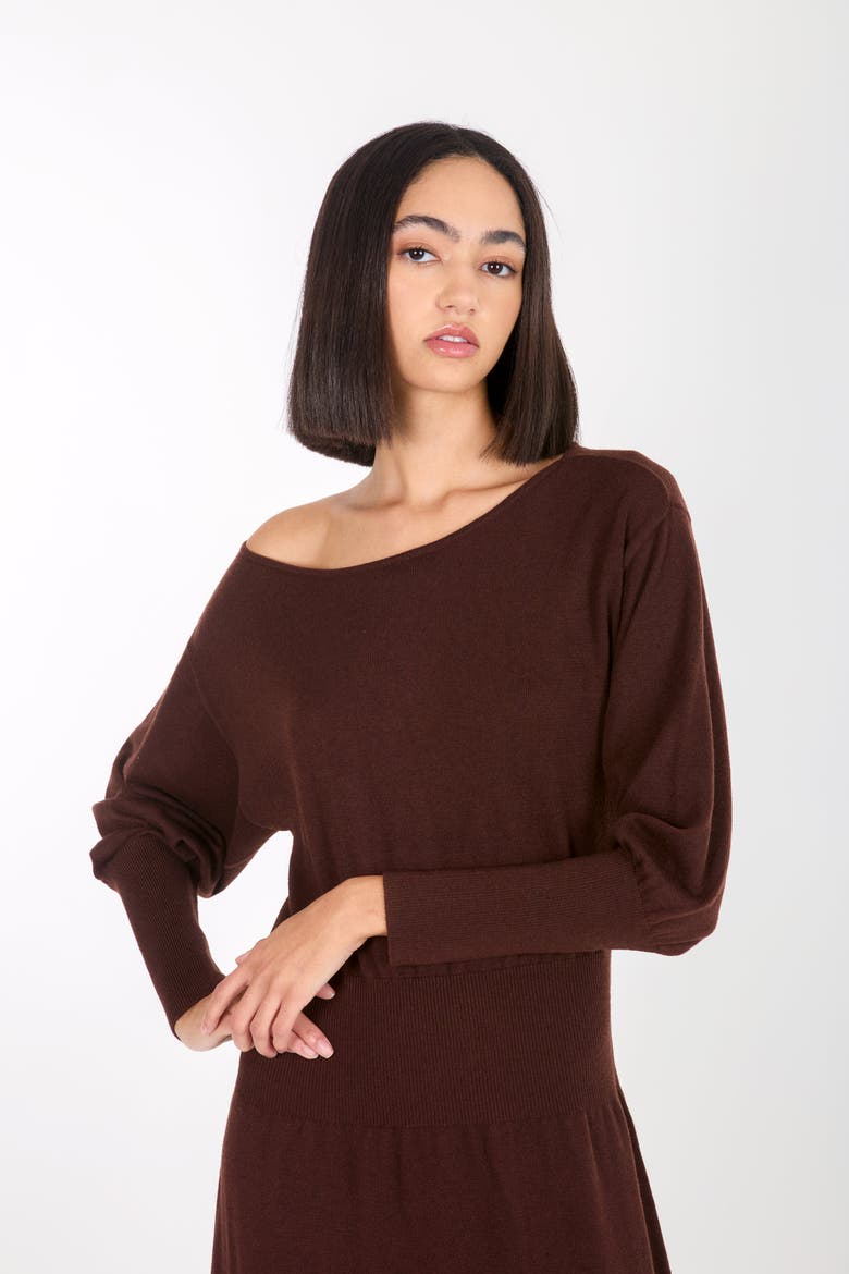 Morgan Dress, Alternate, color, Chocolate
