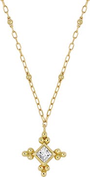 Bony Levy Mykonos 18K Yellow Gold Princess Cut Diamond Pendant Necklace