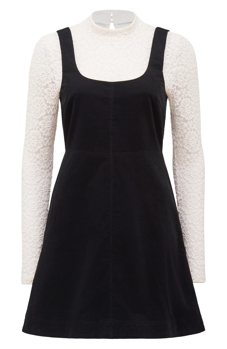 Ever New Camille Long-Sleeve Corduroy Minidress, Alternate, color, 