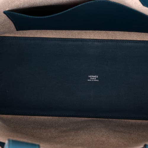 Pre-owned Hermes  Hermes Cabas H En Biais Tote Tufted Motif Canvas With Leather 40