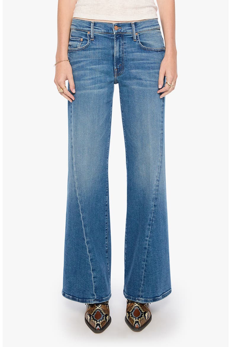 The Mid Rise Sidestepper Twist Sneak Wide Leg Jeans, Main, color, STRIKE IT RICH