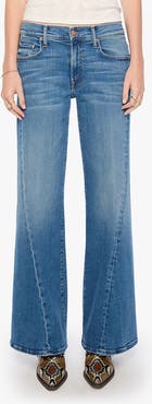 MOTHER The Mid Rise Sidestepper Twist Sneak Wide Leg Jeans