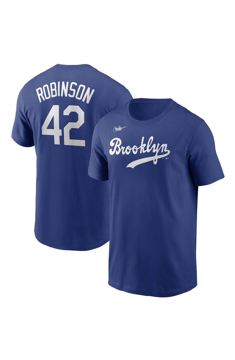 Nike Men's Nike Jackie Robinson Royal Brooklyn Dodgers Cooperstown Collection Name & Number T-Shirt, Alternate, color, 