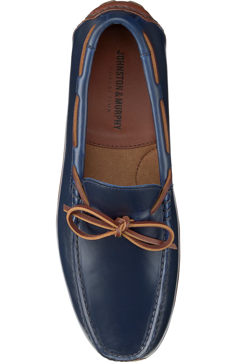 JOHNSTON & MURPHY COLLECTION Johnston & Murphy Damon Driving Shoe, Alternate, color, Navy American Full Grain