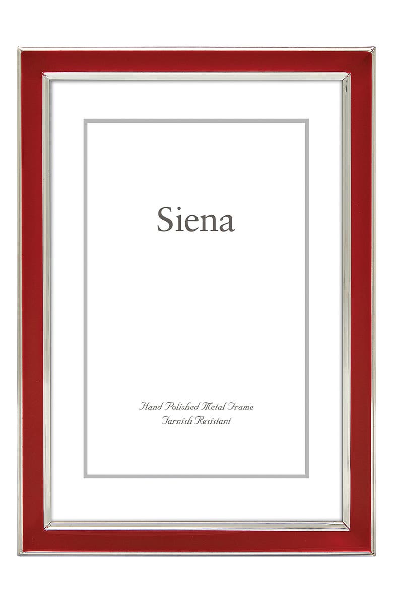 Siena Narrow Enamel 4 x 6-Inch Picture Frame, Main, color, Red