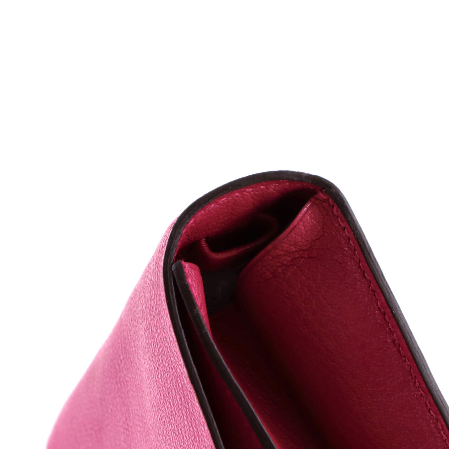 Pre-Owned Hermes Clic Wallet on Strap Chevre Mysore 16, Alternate, color, Rose Pourpre