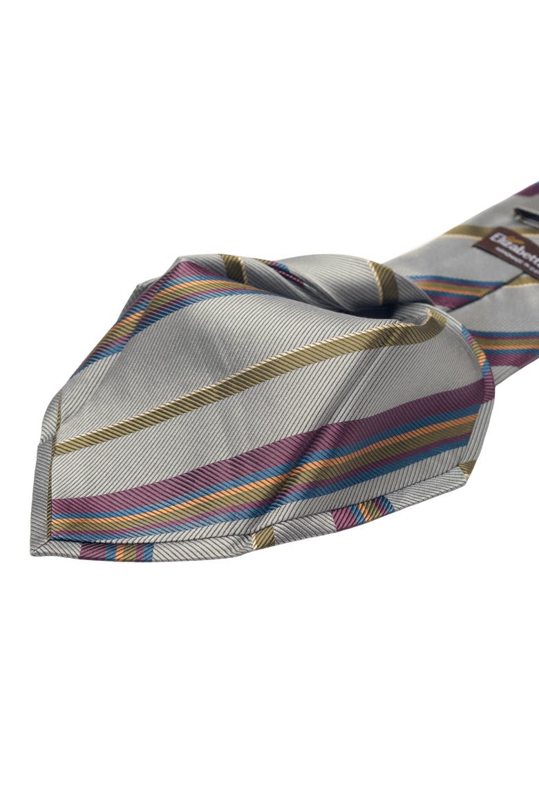 Lugano - Silk Jacquard Tie For Men, Alternate, color, Grey