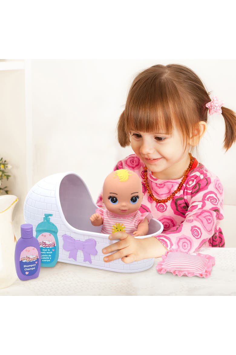 8" Baby Doll & Bassinet Gift Set, 2+, Alternate, color, Multicolored