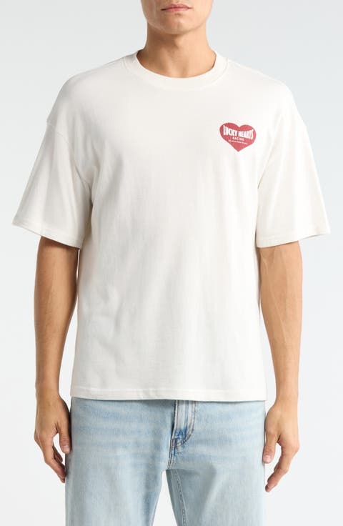 Lucky Hearts Cotton Graphic T-Shirt