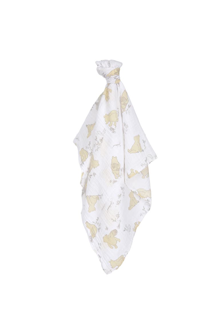 Disney Baby Winnie the Pooh Swaddle Blanket & Plush Toy Gift Set, Alternate, color, White