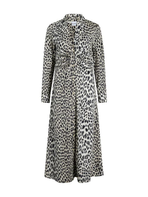 Callas Milano Genny Longsleeve Shirtdress In Animal Print