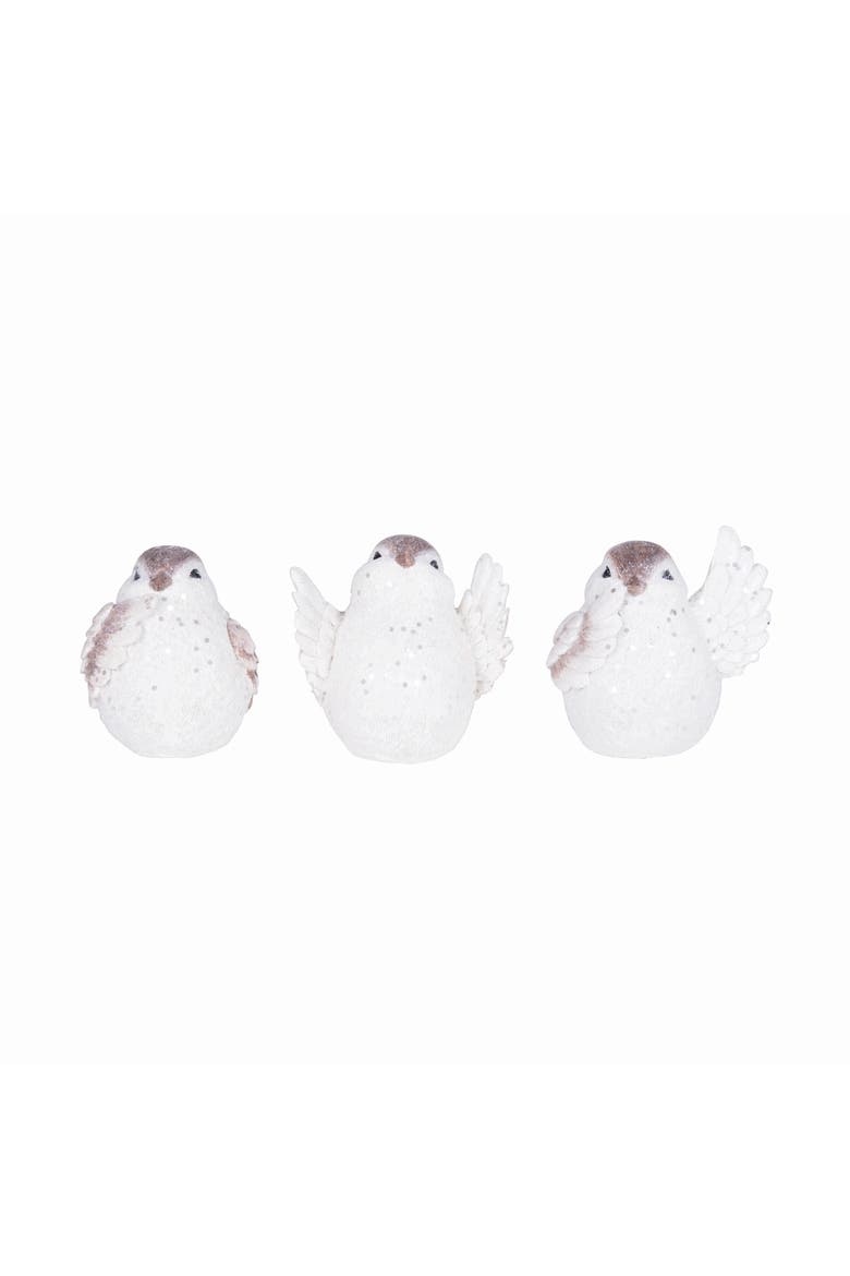 Sitting Birds Figurines A/3, Main, color, White