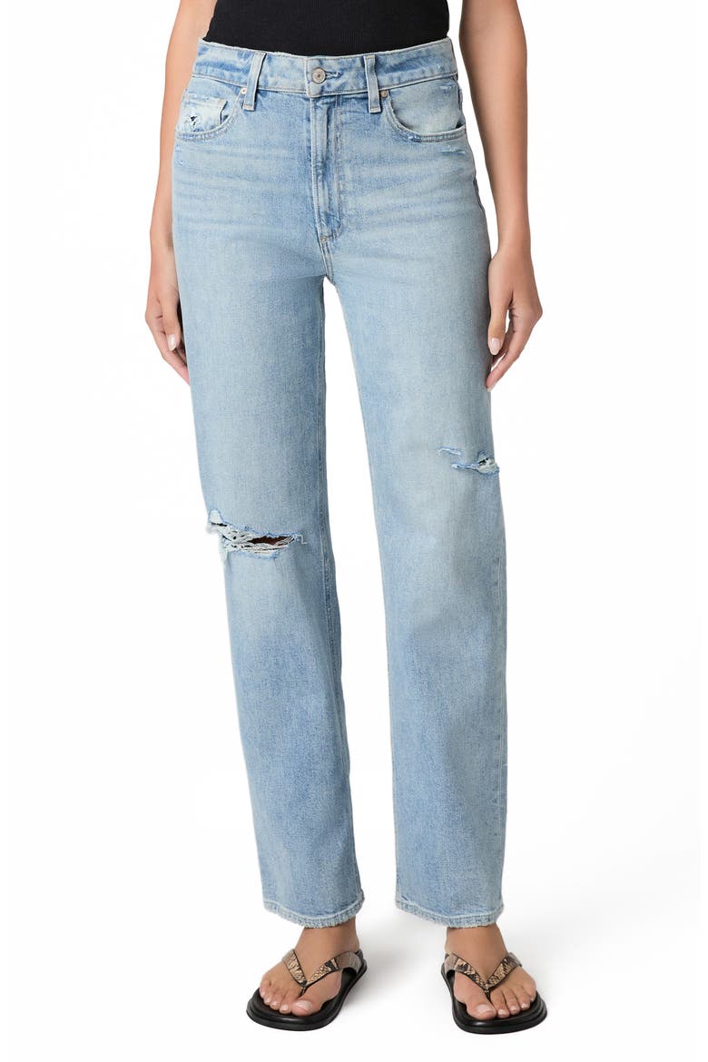 Stevie Ripped High Waist Straight Leg Jeans, Main, color, AUDUBON DESTRUCTED