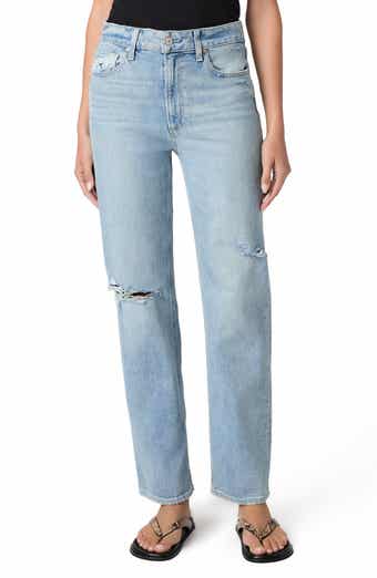 Stevie Ripped High Waist Straight Leg Jeans