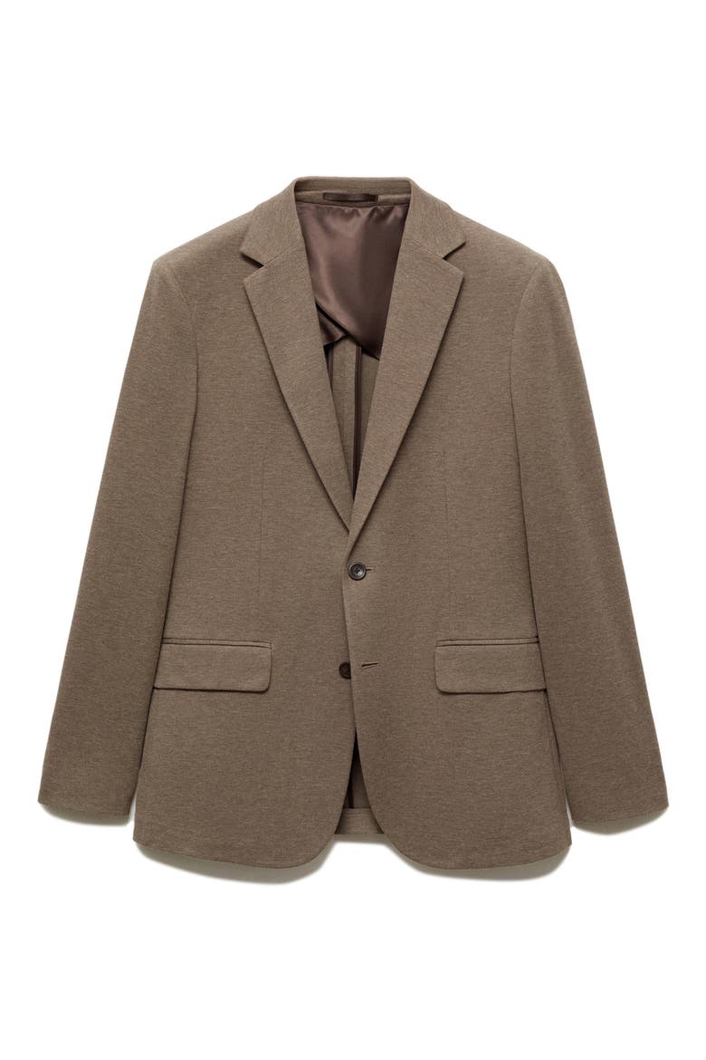 Slim Fit Textured Cotton Blend Sport Coat, Alternate, color, MEDIUM BROWN