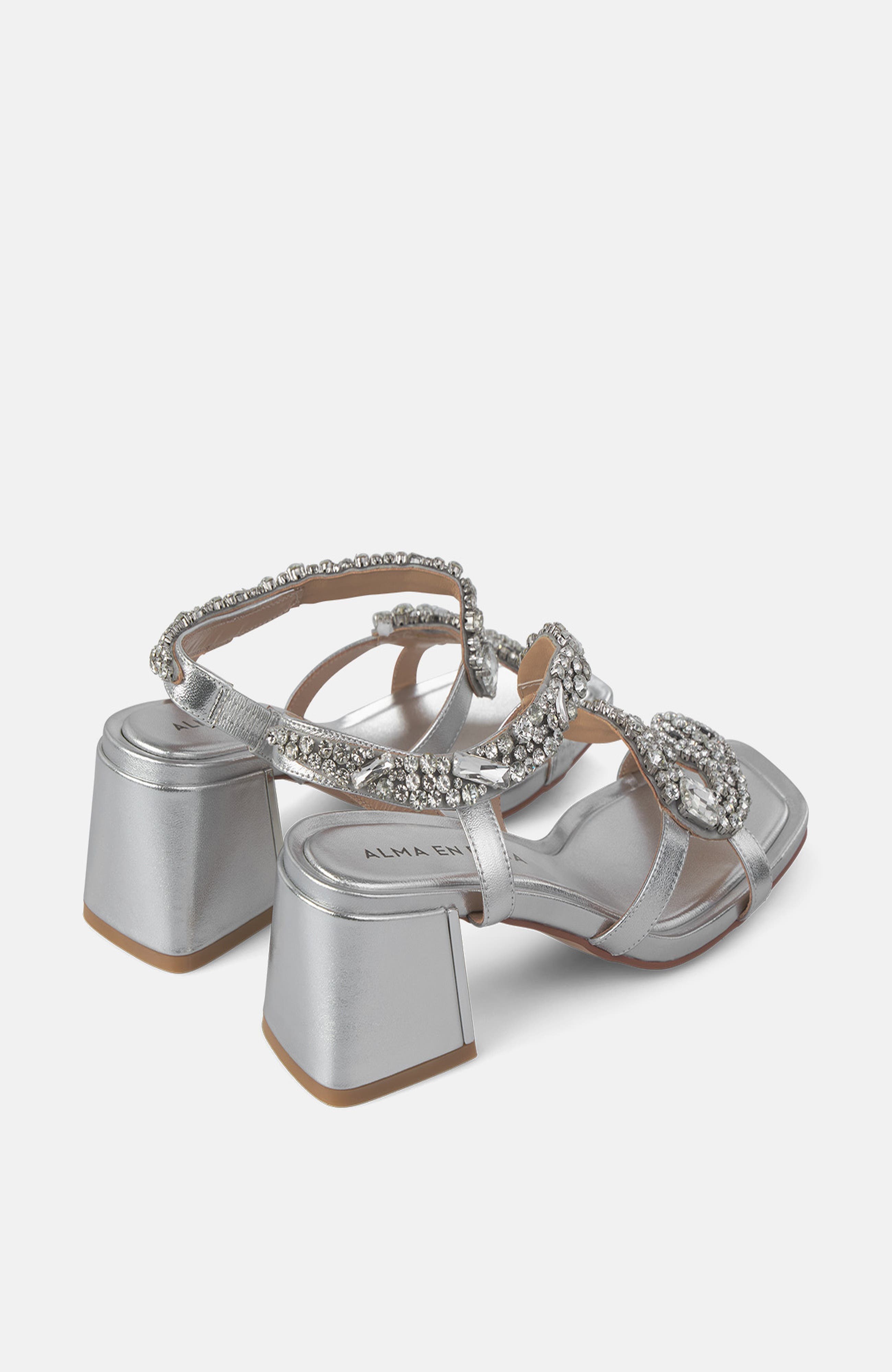 Snake Heel Sandal, Alternate, color, Metallic Silver