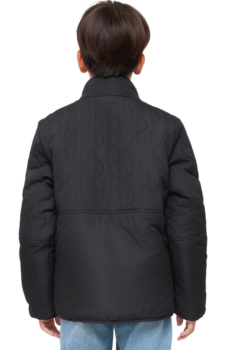 Rokka&Rolla Kids' Reversible Warm Fleece Puffer Jacket, Alternate, color, Black