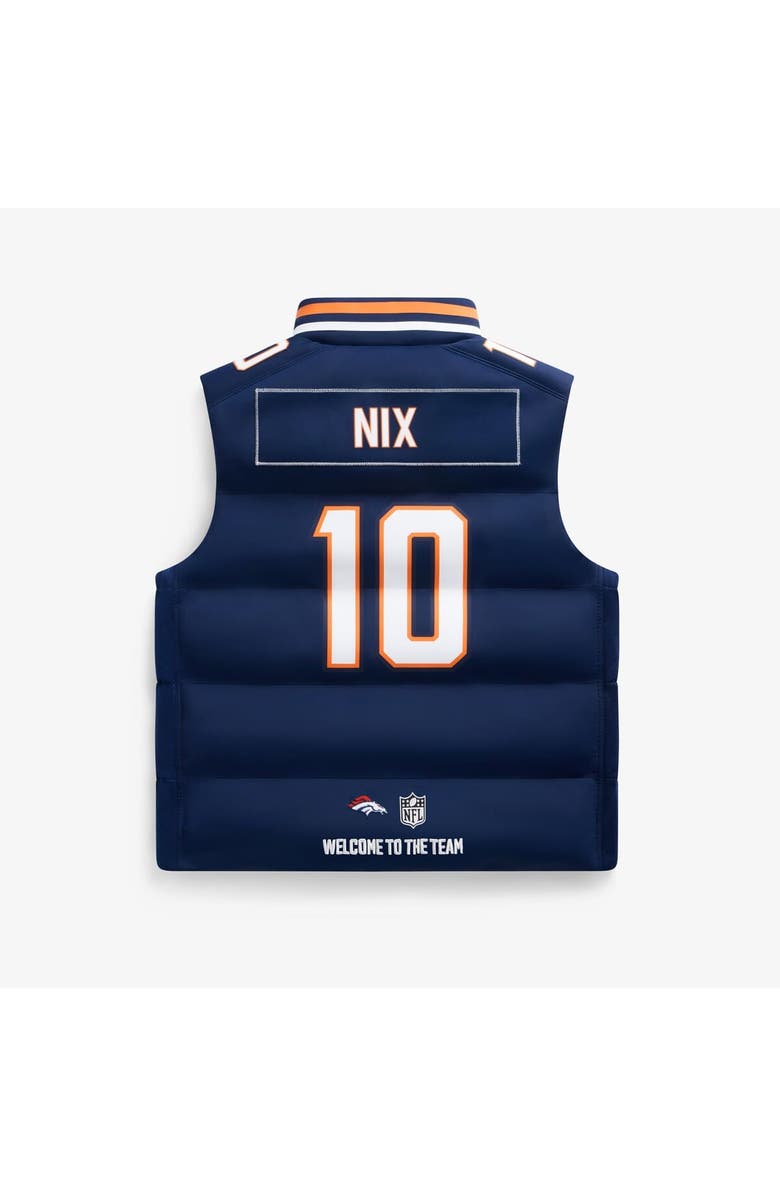 Off Season Unisex Bo Nix Navy Denver Broncos Player Puffer Vest, Alternate, color, Navy