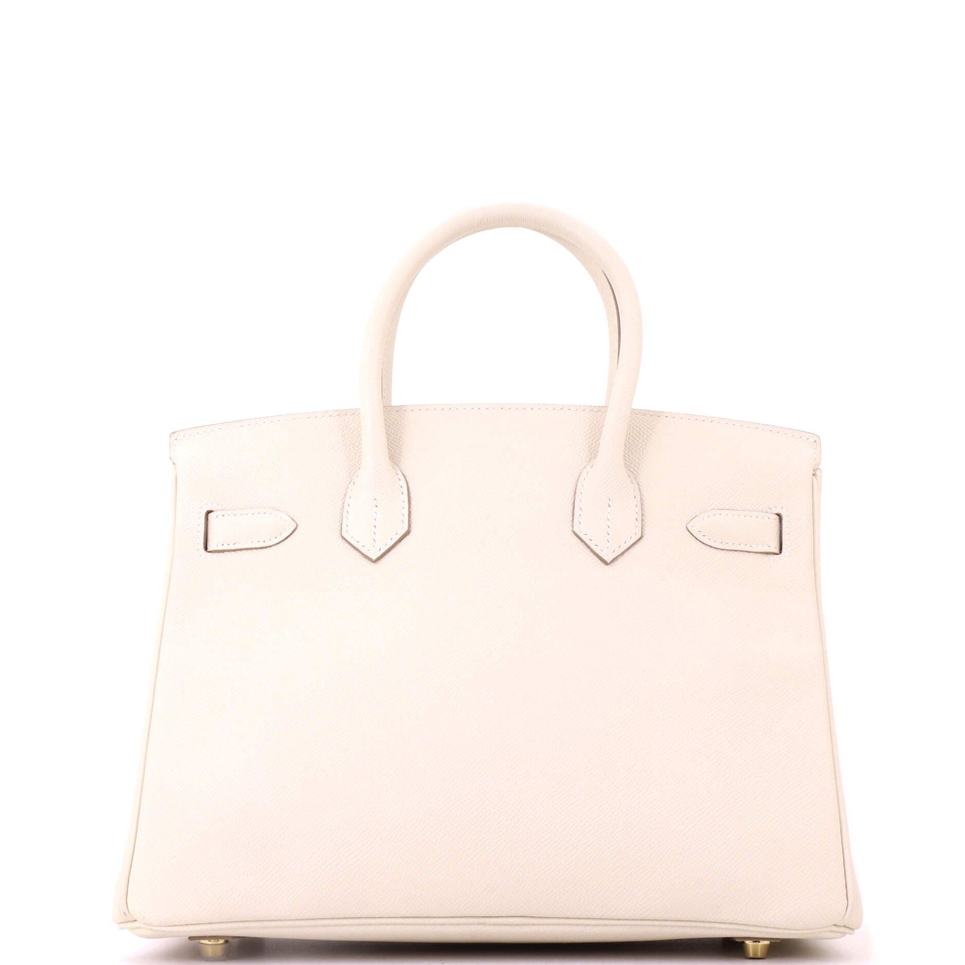 Birkin Handbag Light Epsom with Gold Hardware 30, Alternate, color, White
