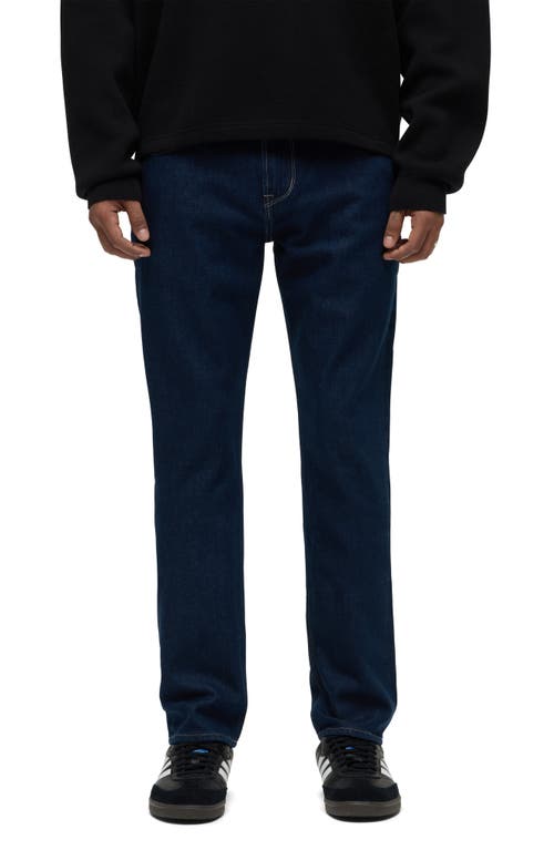 Hudson Blake Slim Straight Fit Jeans In Shadow Gray In Blue