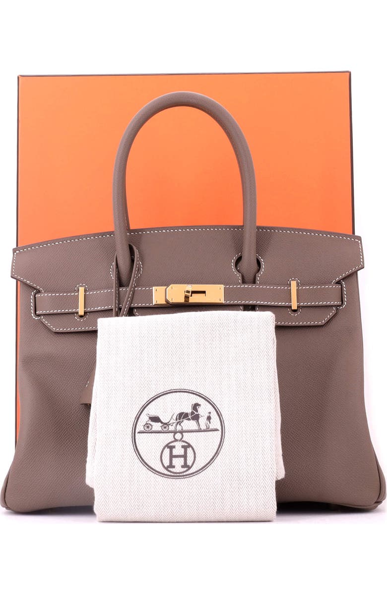 Pre-Owned Hermes Birkin Handbag Grey Epsom with Gold Hardware 30, Alternate, color, Etoupe